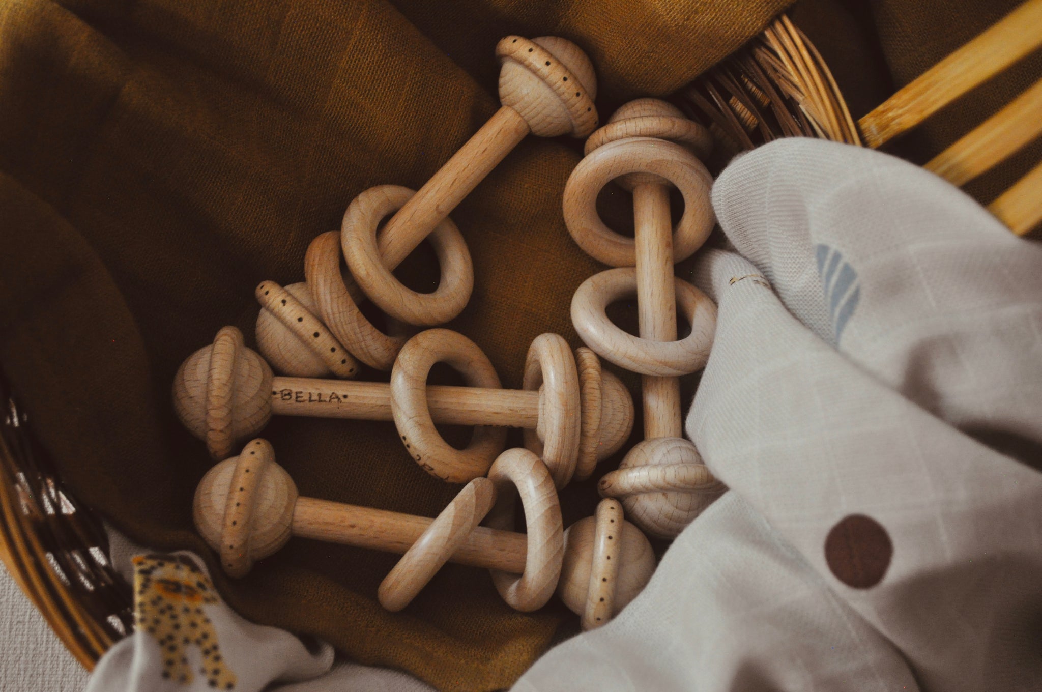 Wooden baby Sierra rattles