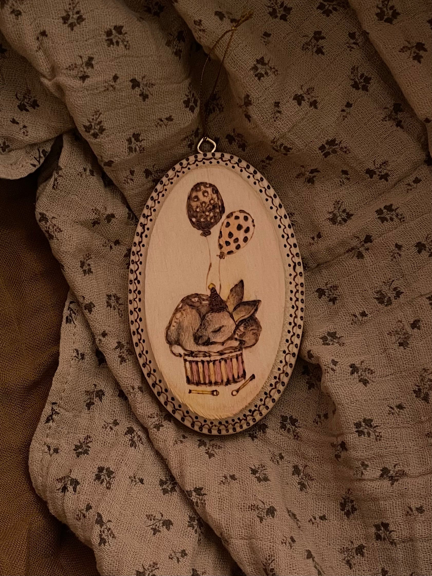 Bambi on the drum set nursery wall mount