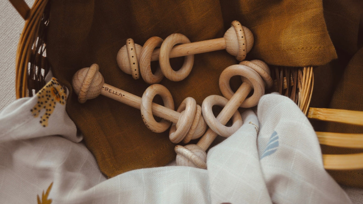 Wooden baby Sierra rattles